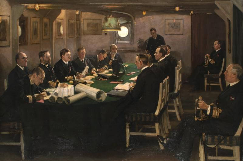ภาพจาก https://commons.wikimedia.org/wiki/File:John_Lavery_-_IWM_War_Room.jpg