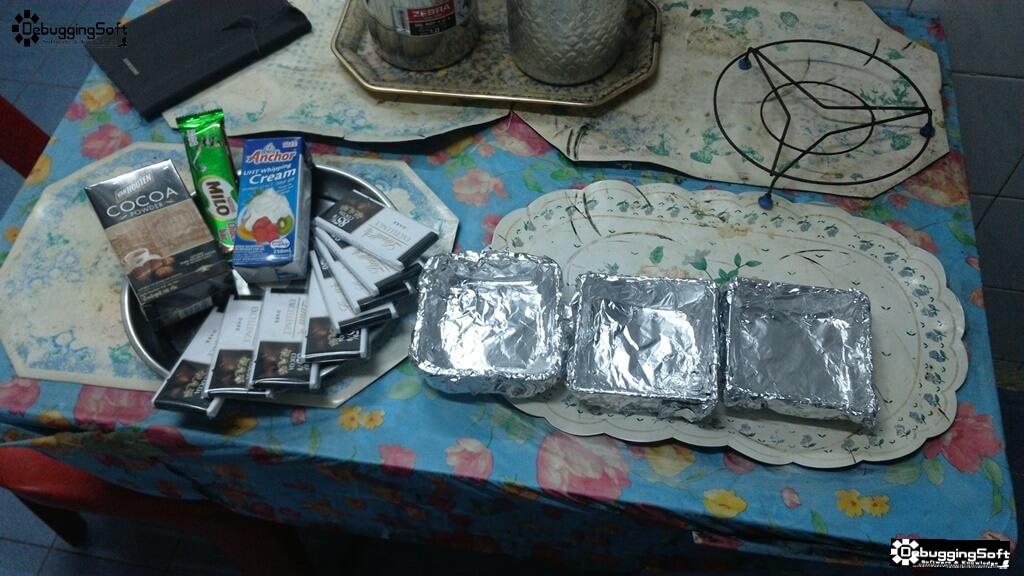 เตรียมภาชนะบรรจุ nama-chocolate