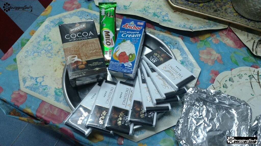 ส่วนผสม Nama Chocolate สไตล์ครัวดีบุ๊กกลิ้งกัลล