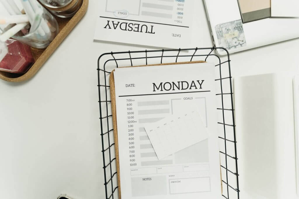 paper on white table
