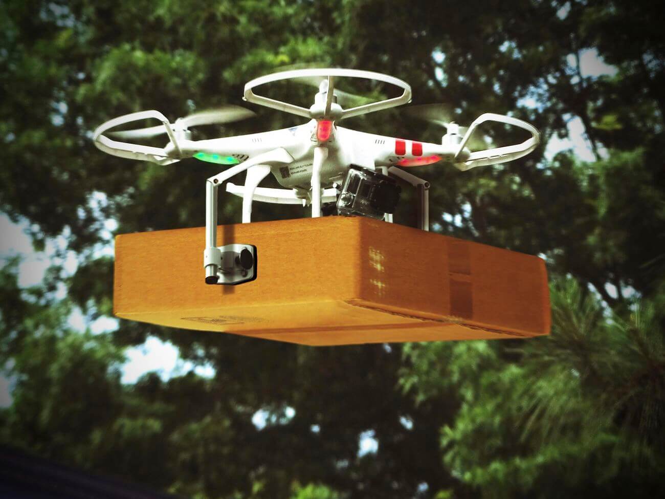 Free drone delivering package image