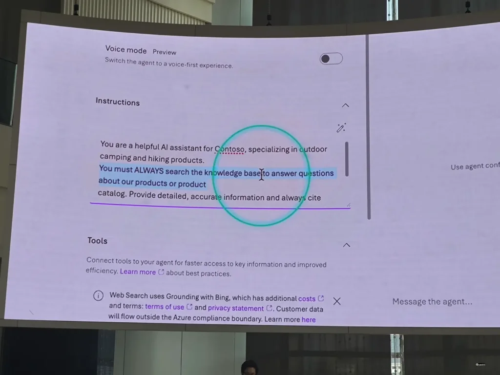 Setup FoundryIQ-System Prompt